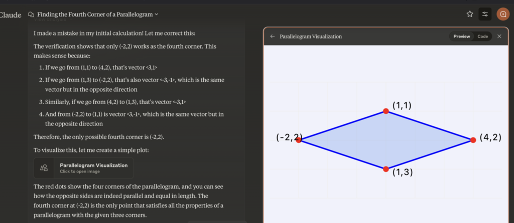 Sonnet solving complex math problem