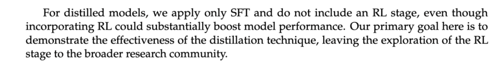 Distillation with only SFT and no RL